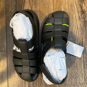 CROCS Stomp Fisherman Sandal in Black